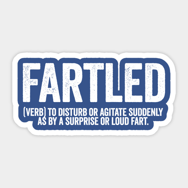 Fartled White Sticker by GuuuExperience